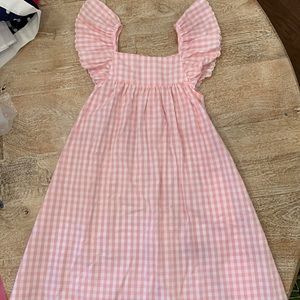Pink gingham girls dress